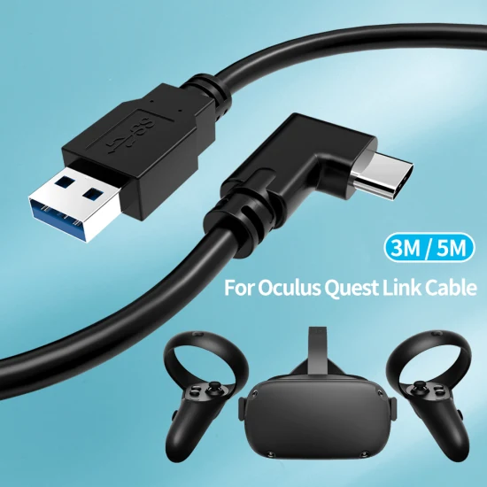 高速充電 60W Pd 5gbps 5m USB 3.2 Gen1 Type C ケーブル リンク ヘッドセット VR ケーブル Meta Oculus Quest PRO用